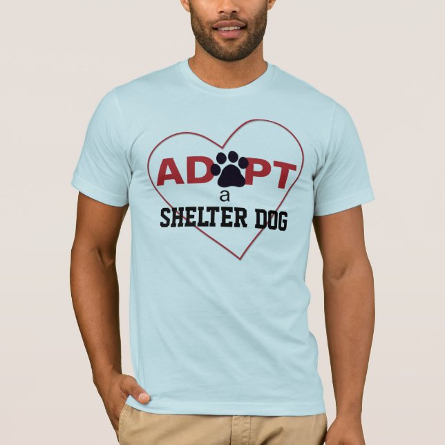 Adoptera en skyddhund tee shirt (Framsida)