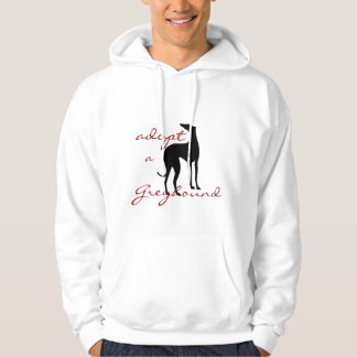 Adoptera en vinthundhund älskarerädda djuren sweatshirt med luva
