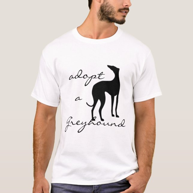 Adoptera en vinthundhund t-shirt (Framsida)