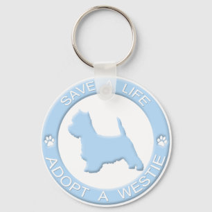 Adoptera en Westie Keychain Nyckelring
