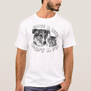 Adoptera ett husdjur t-shirt