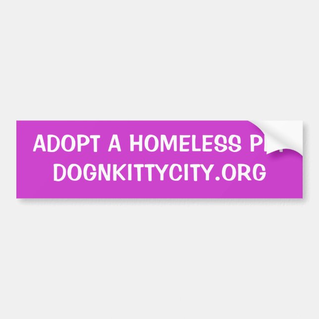 Adoptera hemlös husdjurs dekal (Framsidan)