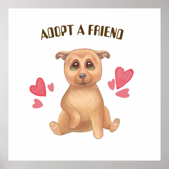adoptera hund poster (Framsidan)