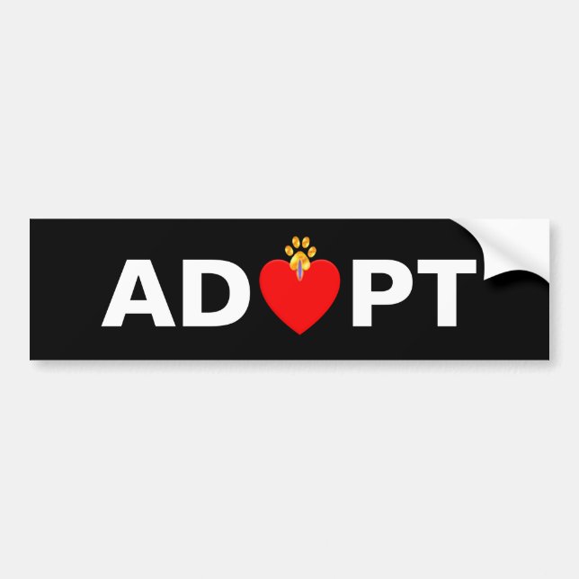 Adoptera husdjur Heart and Paw Bildekal (Framsidan)