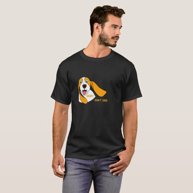 adoptera inte butik t-shirt (Hel framsida)