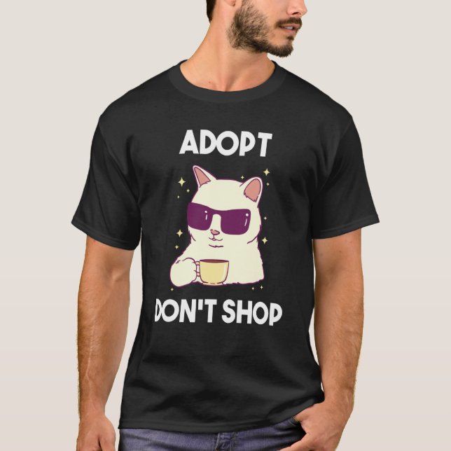 Adoptera inte köp Katter  2 T Shirt (Framsida)