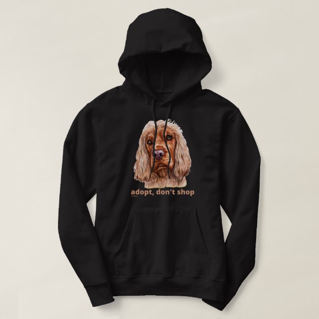 ADOPTERA, INTE KÖPA (Engelsk Cocker Spaniel)       Hoodie (Design framsida)