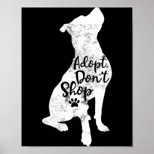 Adoptera Inte Kopa Raddnings Tbull Hundras T Bull Poster
