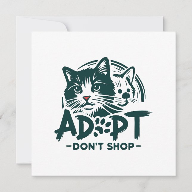 Adoptera inte shoppa 1 tack kort (Framsida)