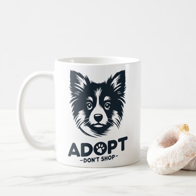 Adoptera inte shoppa 3 kaffemugg (Med munk)