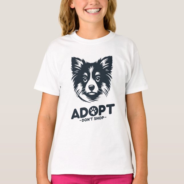 Adoptera inte shoppa 3 t shirt (Framsida)