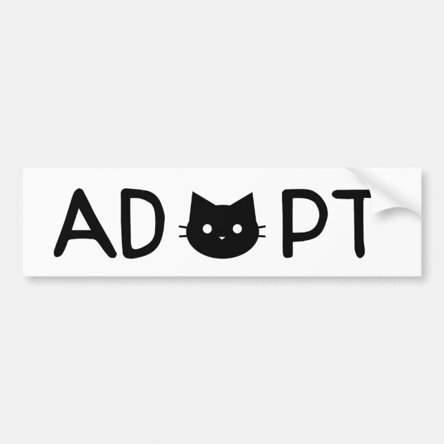 "ADOPTERA" kattbildekalet Bildekal (Framsidan)