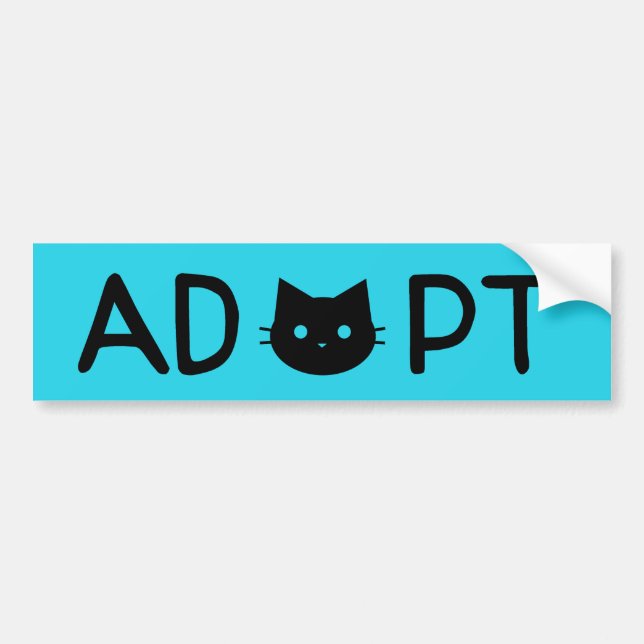 "ADOPTERA" kattbildekalet Bildekal (Framsidan)