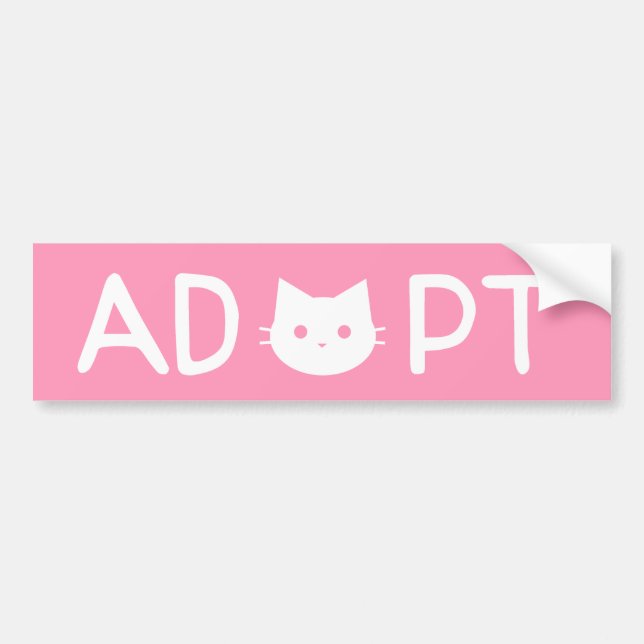 "ADOPTERA" kattbildekalet Bildekal (Framsidan)
