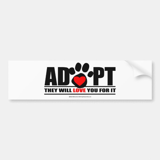 Adoptera Pawprint Bildekal (Framsidan)
