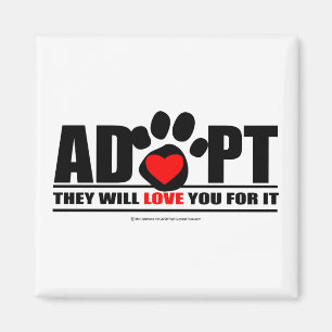 Adoptera Pawprint Magnet