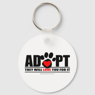 Adoptera Pawprint Nyckelring