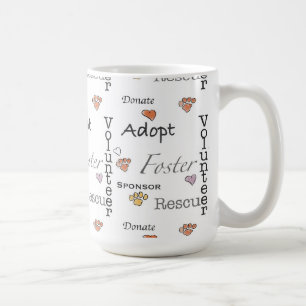 Adoptera, rädda och vårda muggen kaffemugg