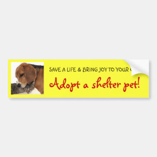 Adoptera skyddhusdjuret, beskydda hunden, bildekal