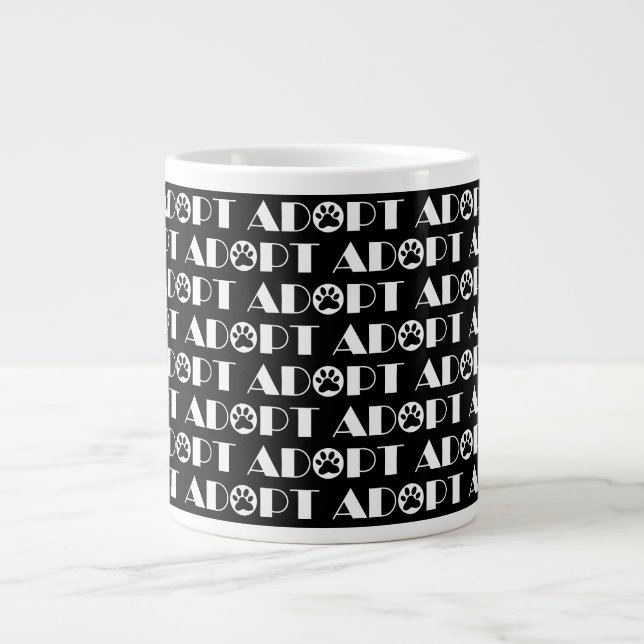 Adoptera tass hund jumbo mugg (Framsidan)