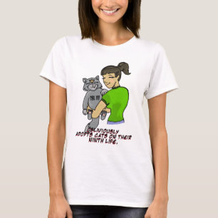 Adopterar Obliviously katter på deras nionde liv Tee Shirt
