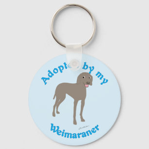 Adopterat av min Weimaraner Nyckelring