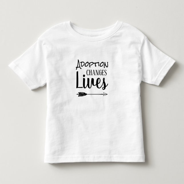 Adoption ändrar liv - adoptera vårdar t shirt (Framsida)
