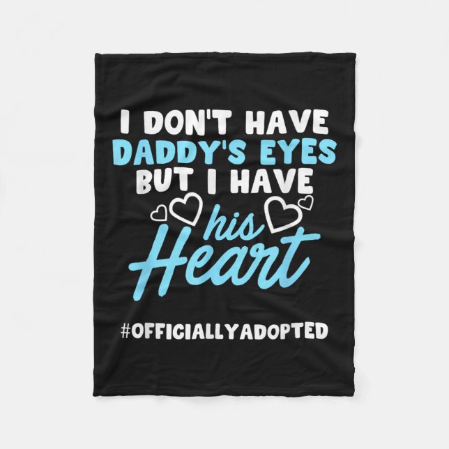 Adoption Announcement Day Family Dad Heart  Fleecefilt (Framsidan)