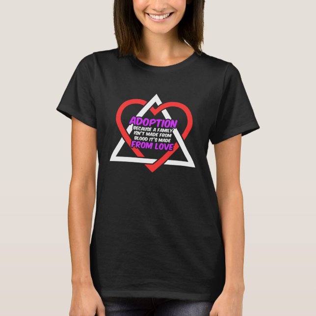 Adoption Announcement Day Family Gifts Happen T Shirt (Framsida)