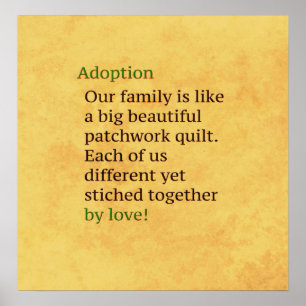 Adoption är en Patchwork Poster