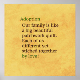 Adoption är ett lappverk poster