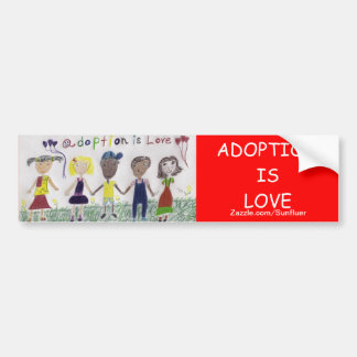 Adoption är kärlek - bildekalet - bildekal