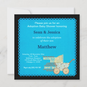 Adoption Baby Shower Boy Inbjudningar