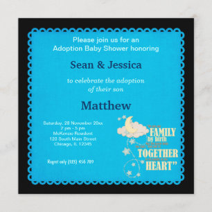 Adoption Baby Shower Boy Inbjudningar