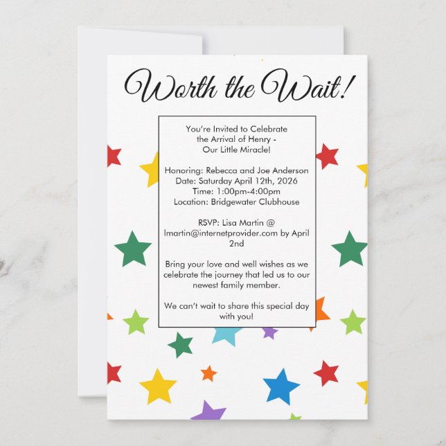 Adoption Baby Shower-inbjudan Inbjudningar (Framsida)