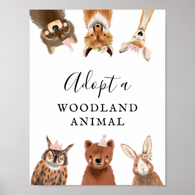 Adoption Center | Födelsedagsfest av gir Woodland Poster (Framsidan)