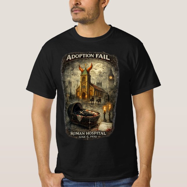 Adoption Fail Mäns Värde Mörk T-Shirt (Framsida)