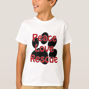 Adoption för husdjur för fredkärlekrädding tee shirt