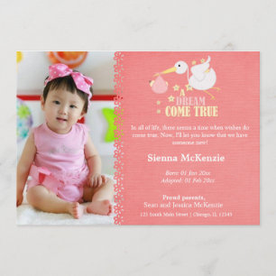 Adoption Girl-meddelande Meddelande