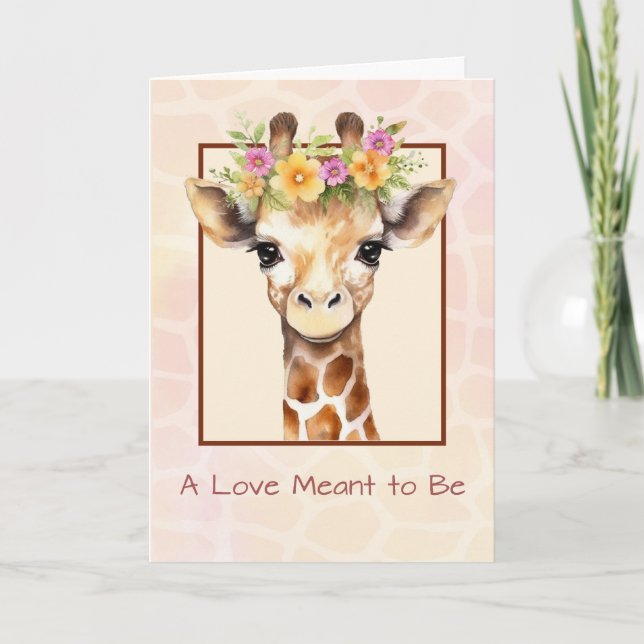 Adoption Grattis Girl Sweet Safari Jungle Kort (Framsida)