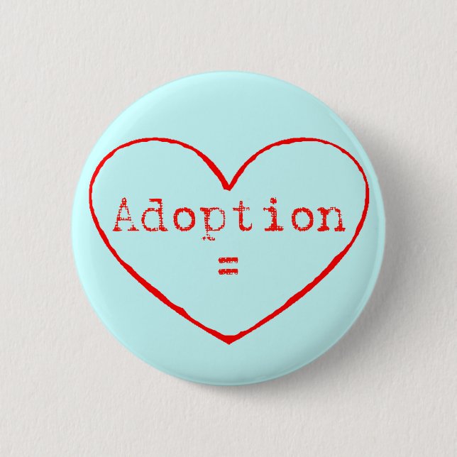Adoption = Kärlek i rött Knapp (Framsida)