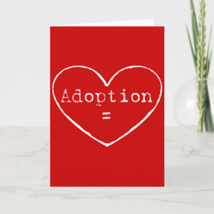 Adoption = kärlek i vitt kort