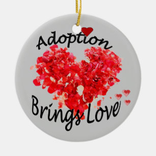 Adoption KOMMER MED KÄRLEKprydnaden Julgransprydnad Keramik