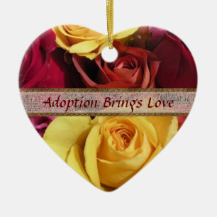 Adoption kommer med kärlekprydnaden julgransprydnad keramik