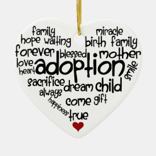 Adoption-ord Julgransprydnad Keramik
