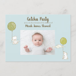 Adoption Party"Gotcha" Party för pojkars personlig Inbjudningar