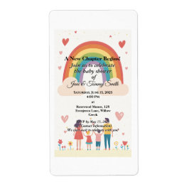 Adoption Rainbow Baby Shower Fraktsedel