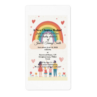 Adoption Rainbow Baby Shower Fraktsedel