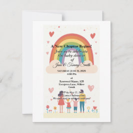Adoption Rainbow Baby Shower OSA Kort