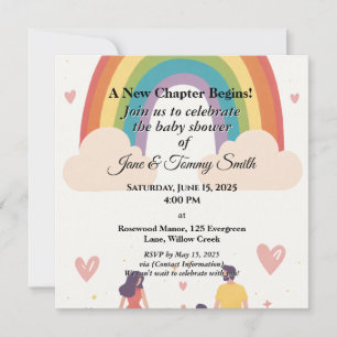 Adoption Rainbow Baby Shower Spara Datumet